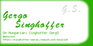 gergo singhoffer business card